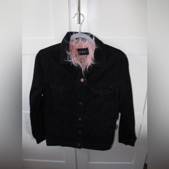 Black Jacket with Pink lining! - Picture 2 of 4